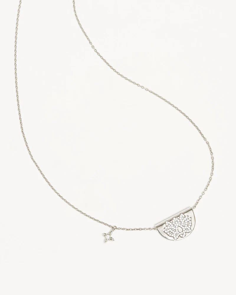 By Charlotte Sterling Silver Live in Light Lotus Necklace
