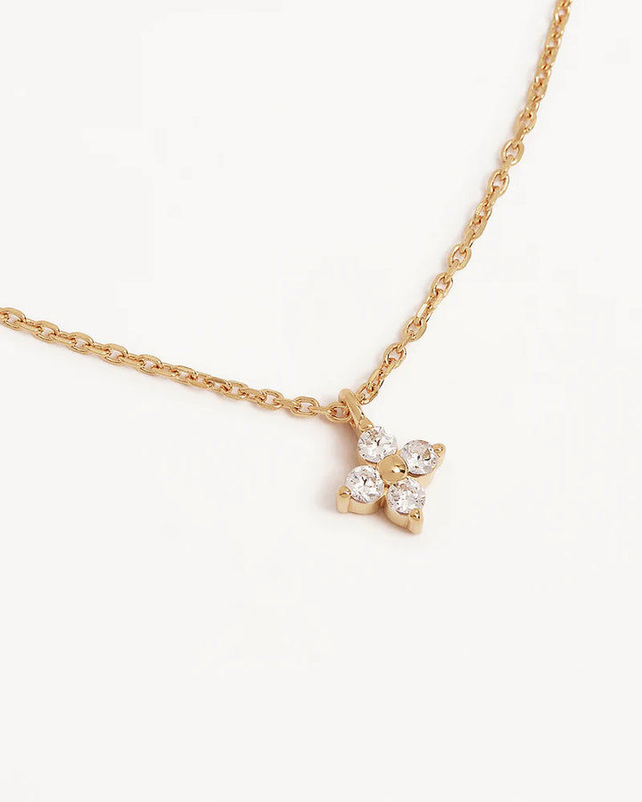 By Charlotte 18k Gold Vermeil Crystal Bloom Necklace