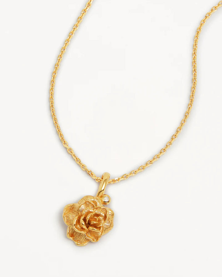 By Charlotte 18k Gold Vermeil June Birth Flower Necklace - Rose