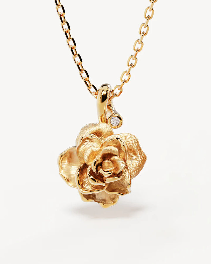 By Charlotte 18k Gold Vermeil June Birth Flower Necklace - Rose