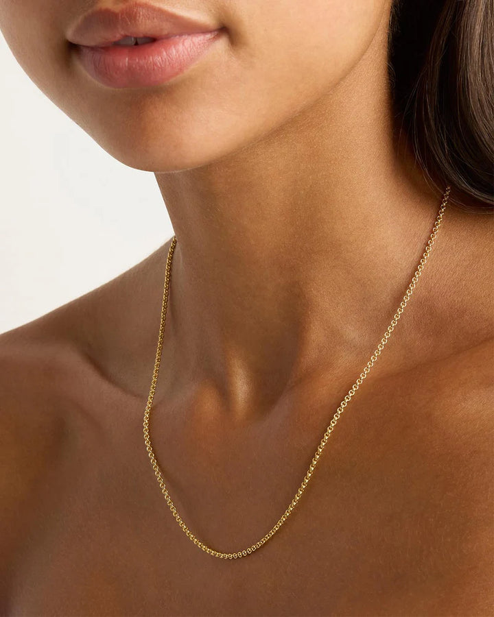 By Charlotte 18k Gold Vermeil 48cm 2mm Belcher Chain Necklace