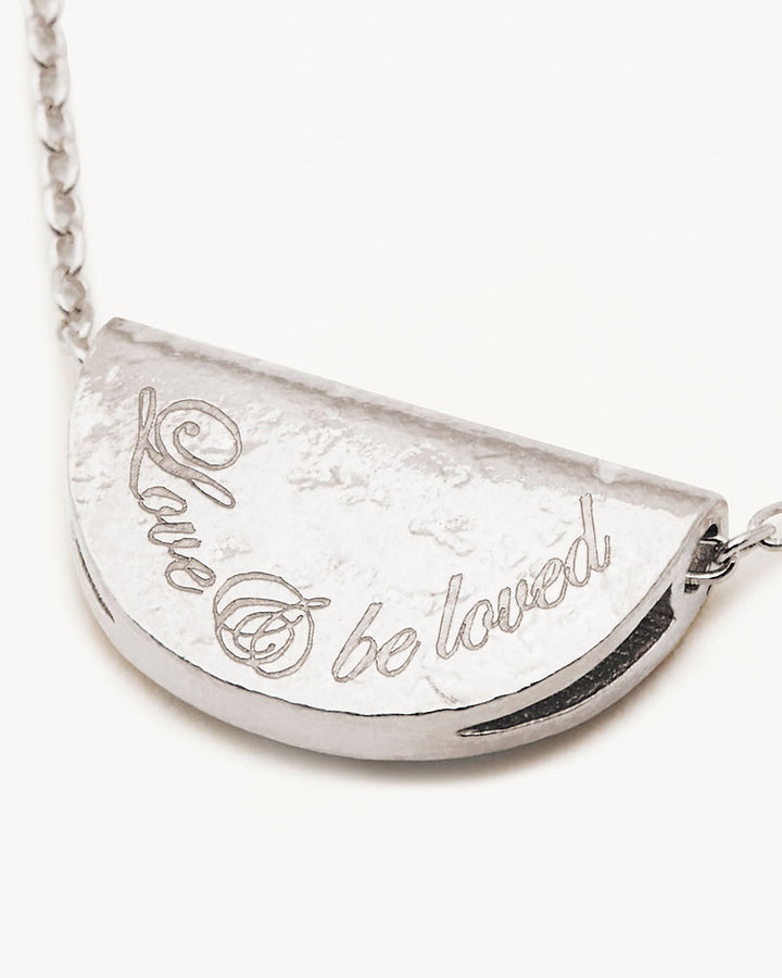 By Charlotte Sterling Silver Lotus January Birthstone Necklace - Garnet
