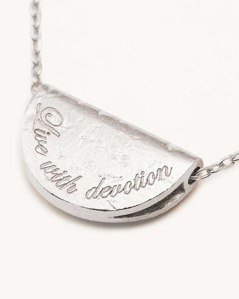 By Charlotte Sterling Silver Lotus September Birthstone Necklace - Sapphire