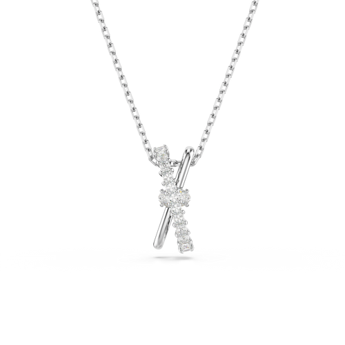 Hyperbola Pendant Mixed Cuts Twist White Rhodium Plated