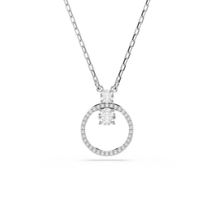 Constella Pendant Pavé Round Cut White Rhodium Plated