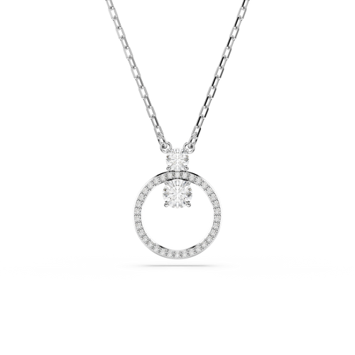 Constella Pendant Pavé Round Cut White Rhodium Plated