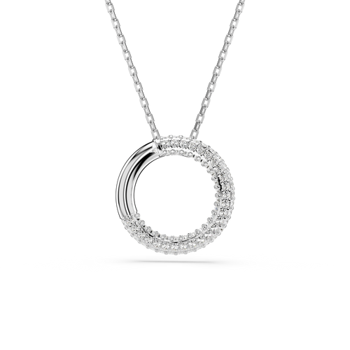 Dextera Pendant Pavé White Rhodium Plated