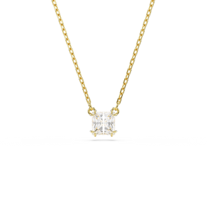 Stilla Attract Pendant Square Cut White Gold-Tone Plated