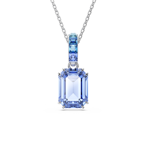 Millenia Pendant Octagon Cut Blue Rhodium Plated