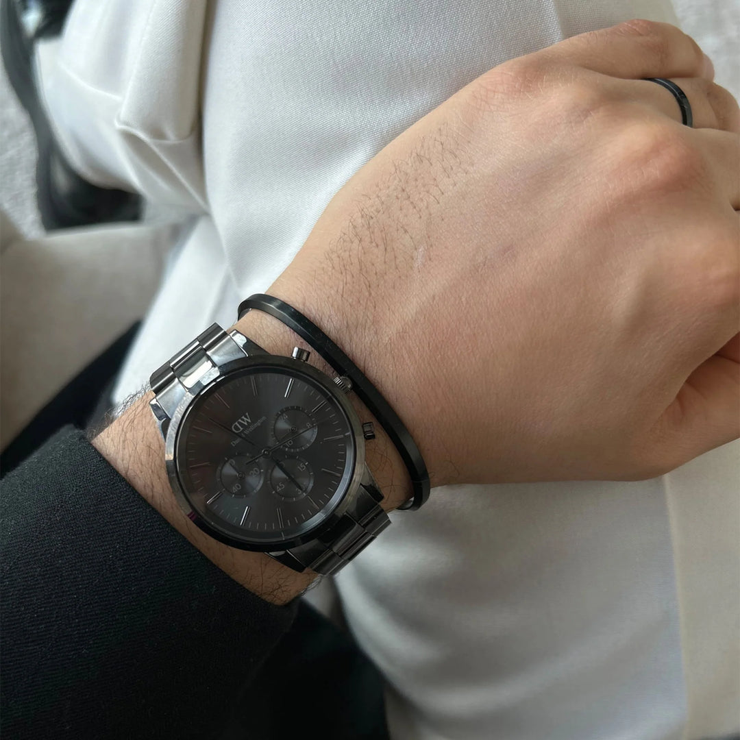 Daniel Wellington Iconic Chronograph Link Onyx Black 42mm