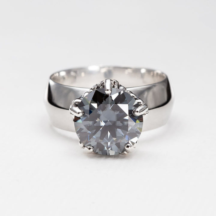 Nick Von K Sterling Silver with Moissanite IDGAF Ring