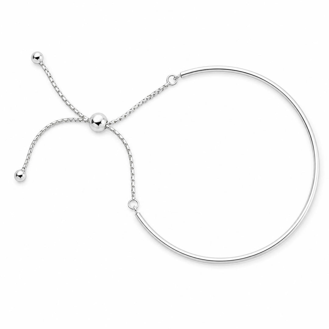 LT Sterling Silver Flow Adjustable Lariet Bangle