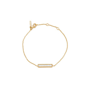 Gold Plated Perla Bar Bracelet
