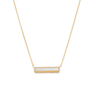 Gold Plated Perla Bar Necklace