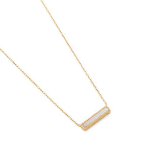 Gold Plated Perla Bar Necklace