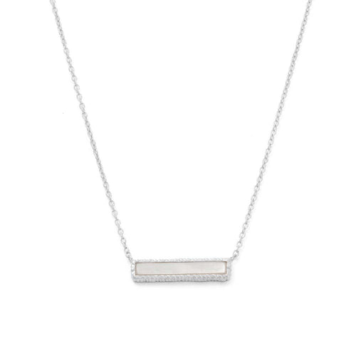 Silver Perla Bar Necklace