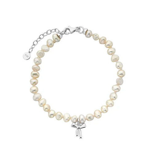 KAREN WALKER PETITE BOW W PEARLS BRACELET