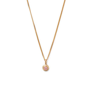 Gold Plated Birthstone Necklace - October