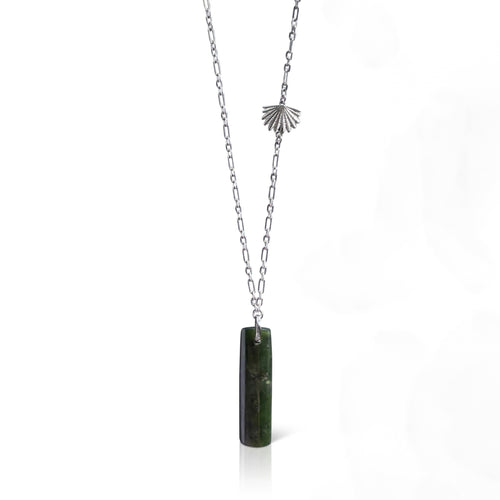 BOH RUNGA POUNAMU PIWAKAWAKA DROP NECKLACE