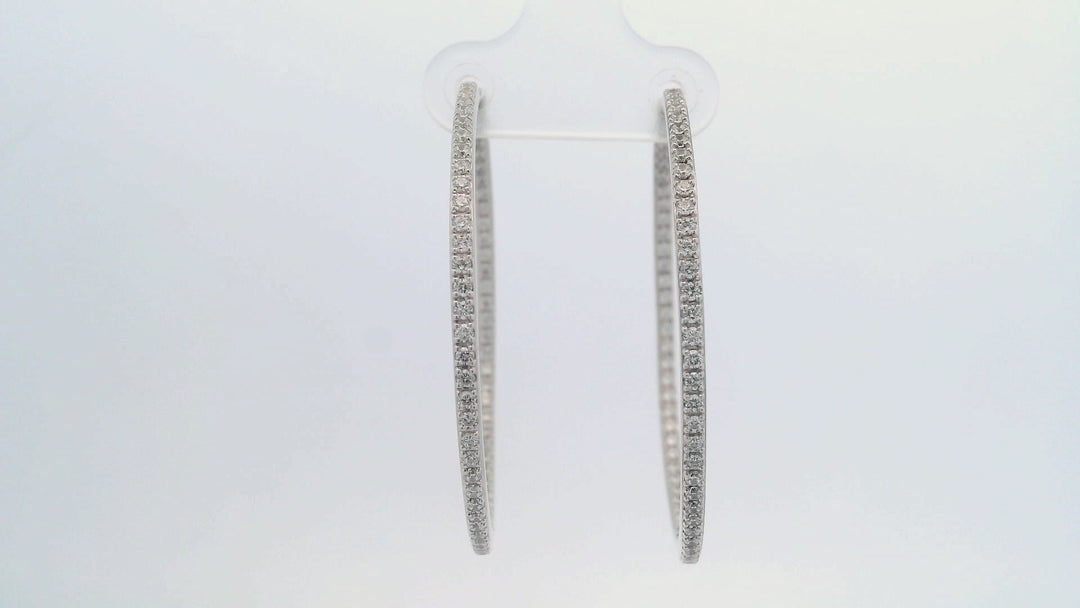 Georgini Elegant Essentials Hoops 40mm Silver