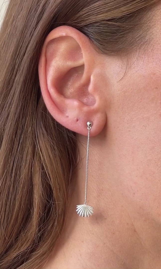 Boh Runga Gold Plated Mini Fan Tail Drop Earrings