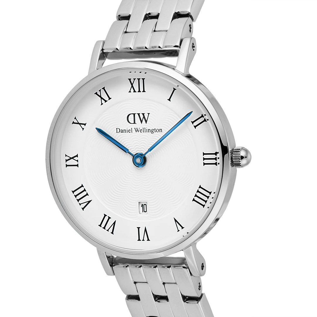 Daniel Wellington Petite Roman Numerals Silver Watch 28mm