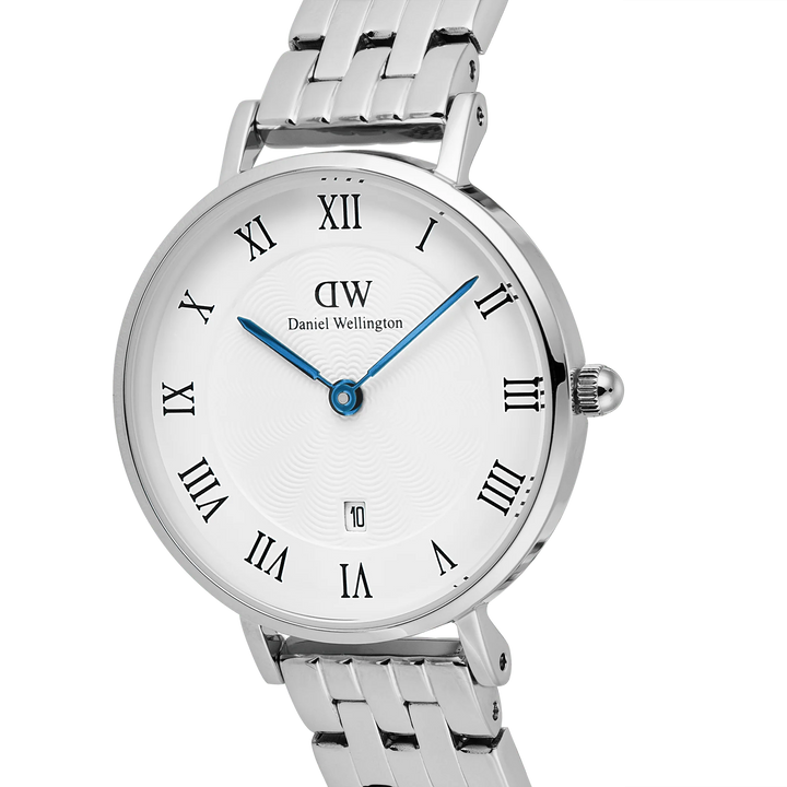 Daniel Wellington Petite Roman Numerals Silver Watch 28mm