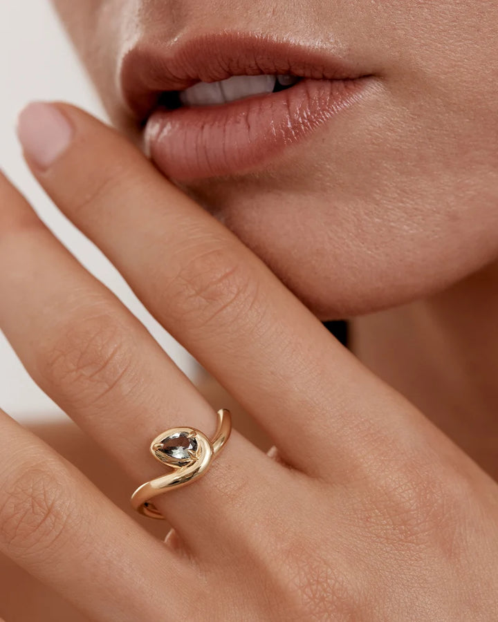 By Charlotte 18k Gold Vermeil Embrace Growth Ring