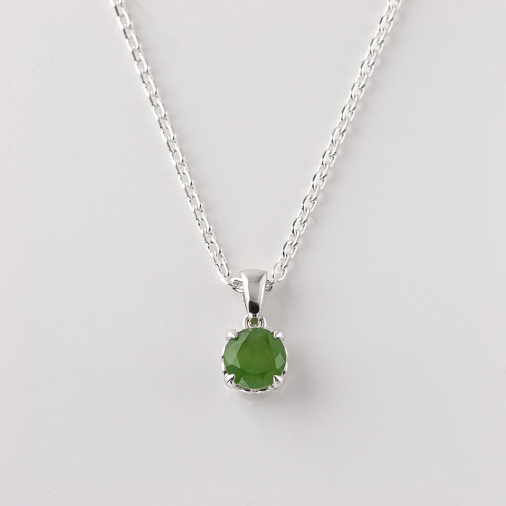 Nick Von K Sterling Silver with Pounamu Baby Dewdrop Necklace