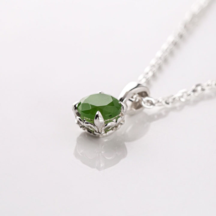 Nick Von K Sterling Silver with Pounamu Baby Dewdrop Necklace