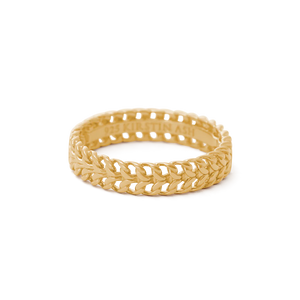 KIRSTIN ASH RELIC CHAIN RING 18K GOLD VERMEIL