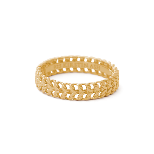 KIRSTIN ASH RELIC CHAIN RING 18K GOLD VERMEIL