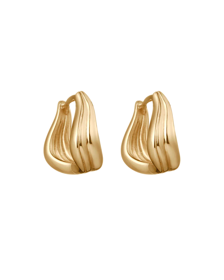 Kirstin Ash Rise Hoops  18ct Gold Plated