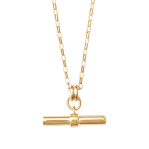 KIRSTIN ASH ROAM T-BAR NECKLACE 18K GOLD VERMEIL