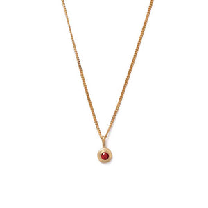 Gold Plated Birthstone Necklace - July