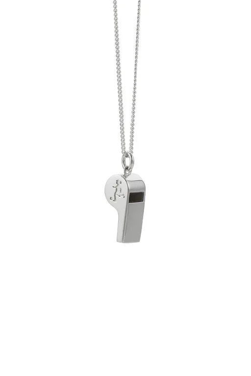 Karen Walker Silver Runaway Soccer Whistle Necklace