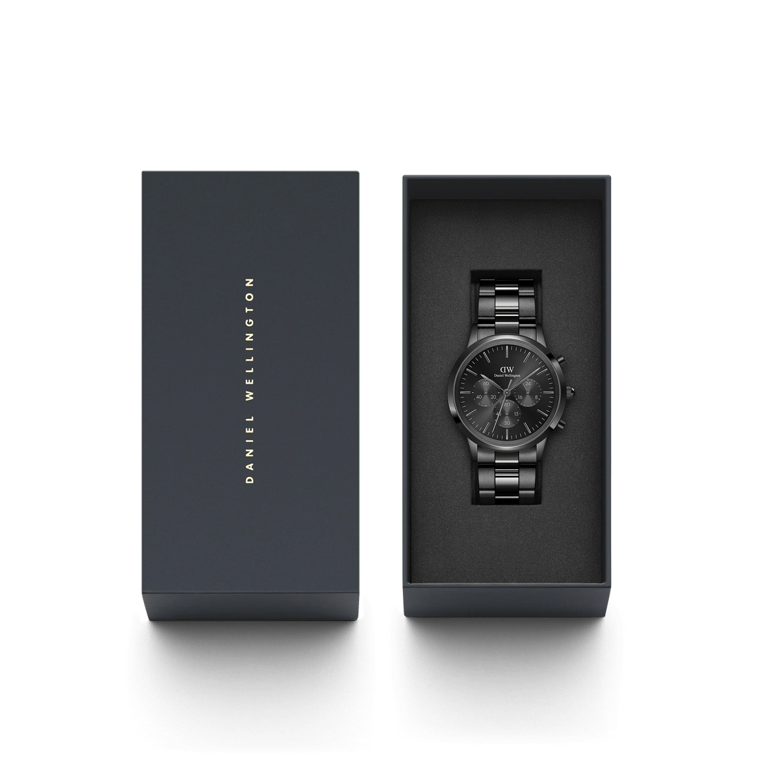 Daniel Wellington Iconic Chronograph Link Onyx Black 42mm