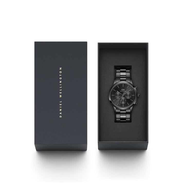Daniel Wellington Iconic Chronograph Link Onyx Black 42mm