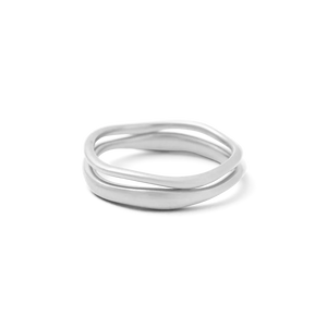 KIRSTIN ASH SHIFT STACKING RING STERLING SILVER