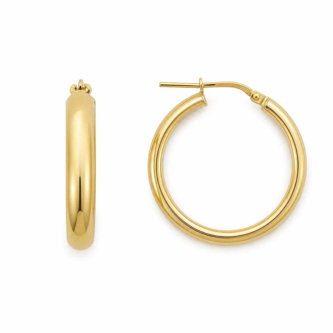 LT Gold Plated 24mm Classic Hoop Earrings