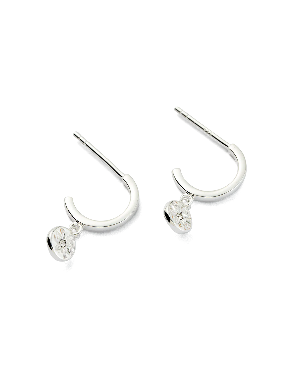 Kirstin Ash Star Coin Silver Hoops