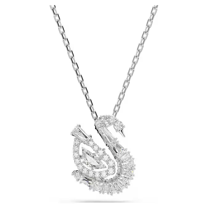 Swarovski Swan Pendant Mixed Octagon Cut White Rhodium Plated