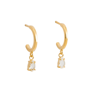 KIRSTIN ASH TEARDROP HOOPS 18K GOLD PLATED