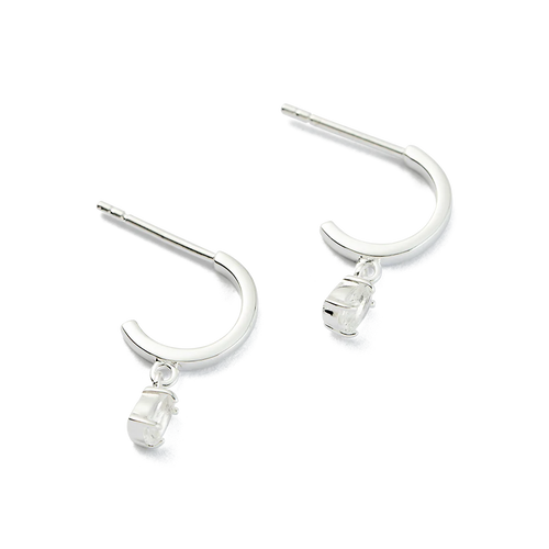 KIRSTIN ASH TEARDROP HOOPS STERLING SILVER