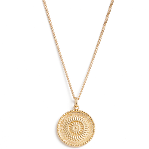 KIRSTIN ASH TRAVELLER COIN NECKLACE 18K GOLD VERMEIL