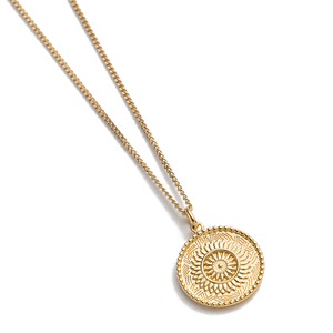 KIRSTIN ASH TRAVELLER COIN NECKLACE 18K GOLD VERMEIL