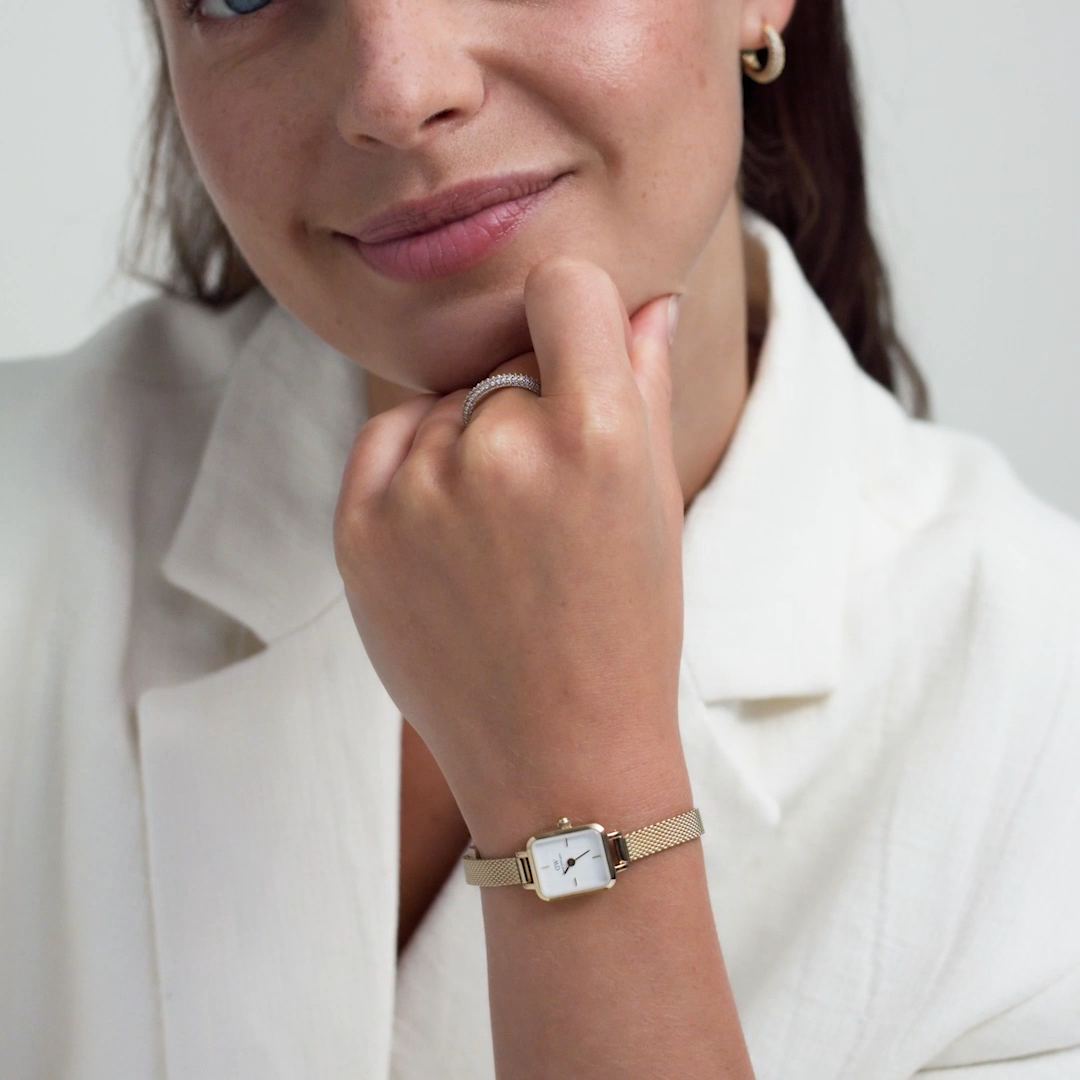 Daniel Wellington Quadro Mini Evergold 18x15mm