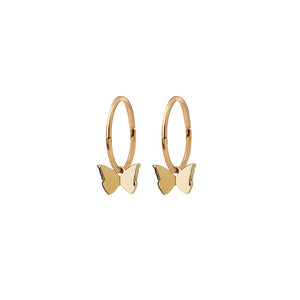 9ct Yellow Gold Butterfly Sleepers