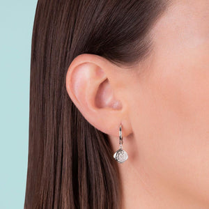 Silver Marigold Huggie Earrings