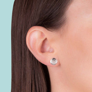Silver Mini Marigold Stud Earrings